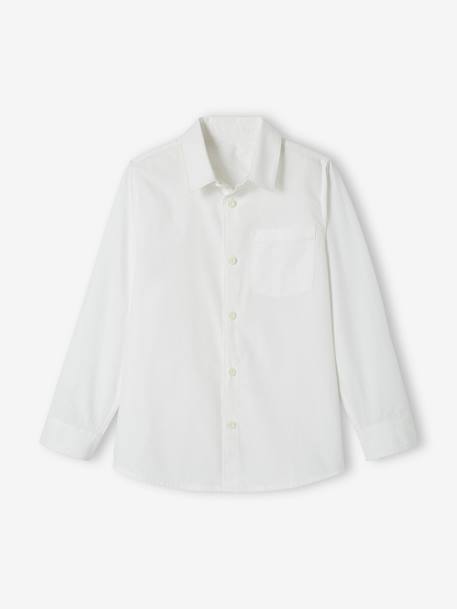 Garçon-Chemise-Chemise blanche en popeline manches longues garçon