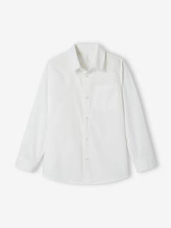 Chemise blanche en popeline manches longues garçon  - vertbaudet enfant