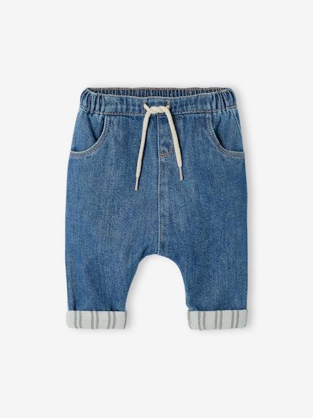 Pantalon bébé en denim denim brut 2 - vertbaudet enfant 