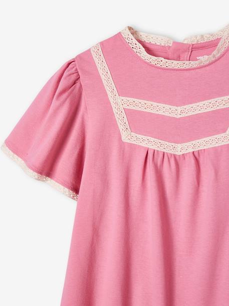 T-shirt blouse fille détails jour échelle rose bonbon 3 - vertbaudet enfant 