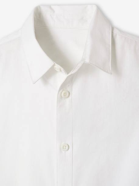 Chemise unie manches courtes garçon blanc 3 - vertbaudet enfant 