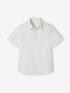 -Chemise unie manches courtes garçon