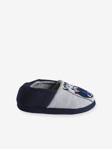 Chaussons intérieur velours enfant monstre gris chiné 3 - vertbaudet enfant 