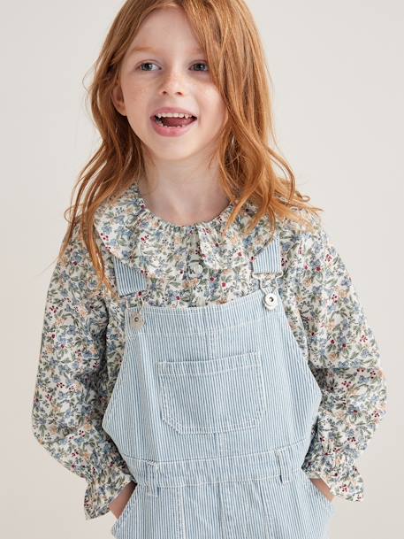 Blouse imprimée fleurs fille blush+écru+rose+vert d'eau+vert sapin 5 - vertbaudet enfant 