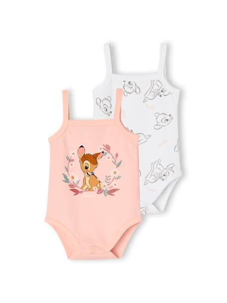 Lot de 2 bodies bébé fille Disney® Bambi vieux rose 1 - vertbaudet enfant 