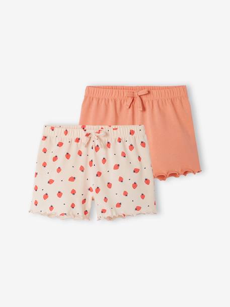 Fille-Lot de 2 shorts de pyjama fille