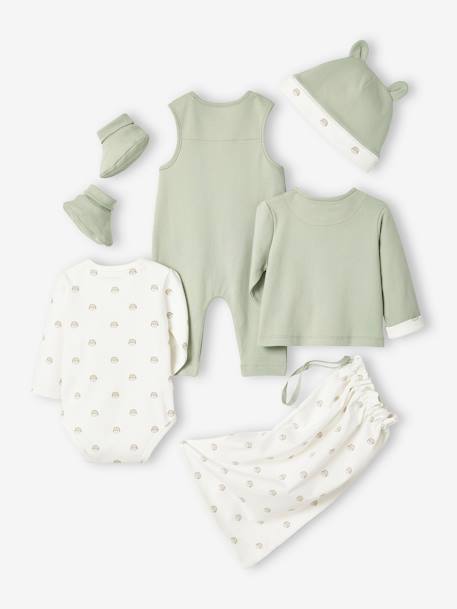 Kit naissance 5 pièces personnalisable + pochon vert d'eau 6 - vertbaudet enfant 