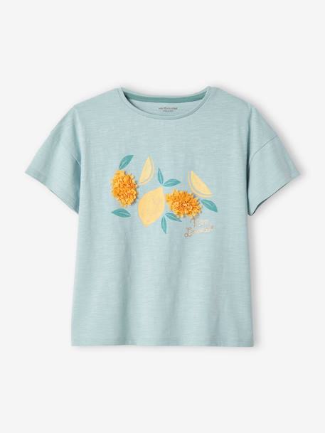 T-shirt fille animation relief et détails irisés fille  - vertbaudet enfant