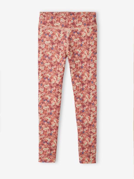 Legging sport imprimé en matière technique fille bleu+terracotta 11 - vertbaudet enfant 