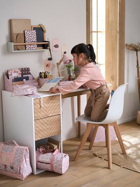 Bureau ligne CHEVRONS blanc/bois 8 - vertbaudet enfant 