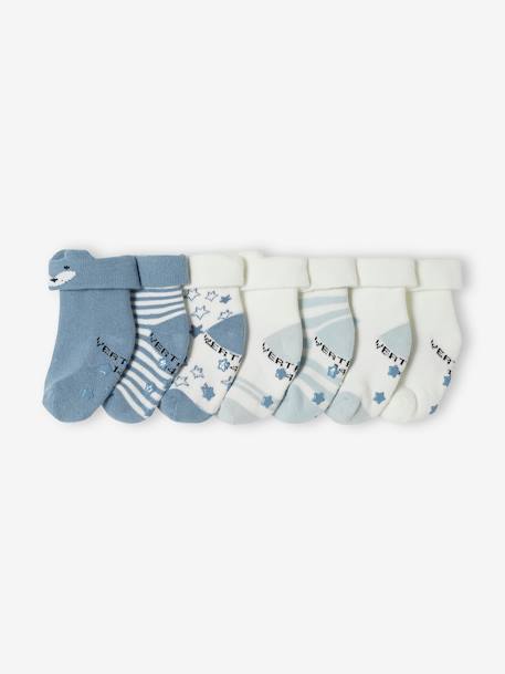 Bébé-Chaussettes, Collants-Lot de 7 paires de chaussettes "étoiles et renard" bébé  BASICS