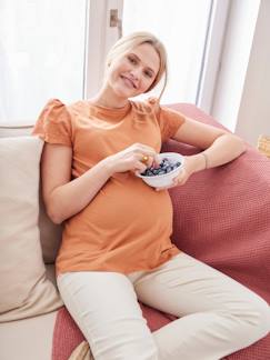 T-shirt bi-matière de grossesse manches courtes  - vertbaudet enfant