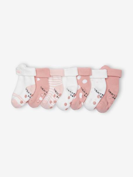 Bébé-Chaussettes, Collants-Lot de 7 paires de chaussettes "chat" bébé fille BASICS