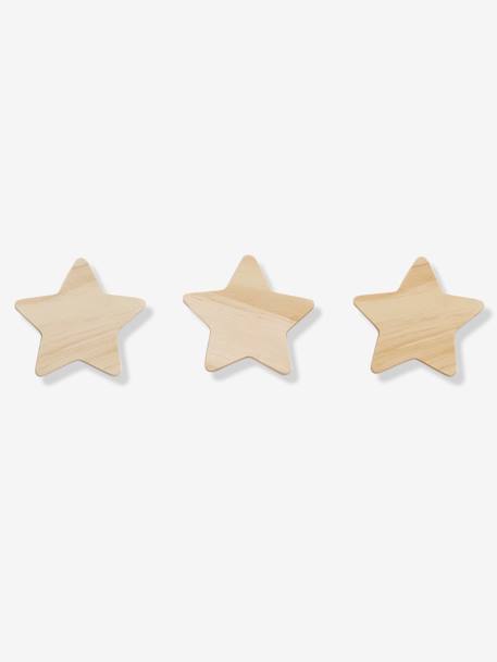 Lot de 3 patères étoiles LIGNE SIRIUS bois 4 - vertbaudet enfant 