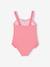 Maillot de bain 1 pièce imprimé et volanté fille rose bonbon 4 - vertbaudet enfant 