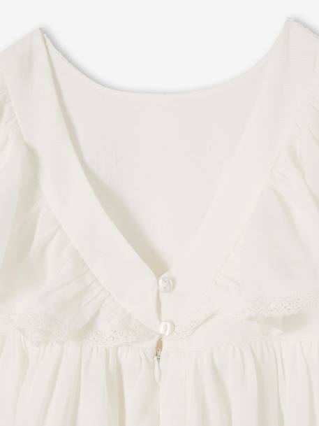 Robe de cérémonie détails broderie anglaise fille écru 7 - vertbaudet enfant 