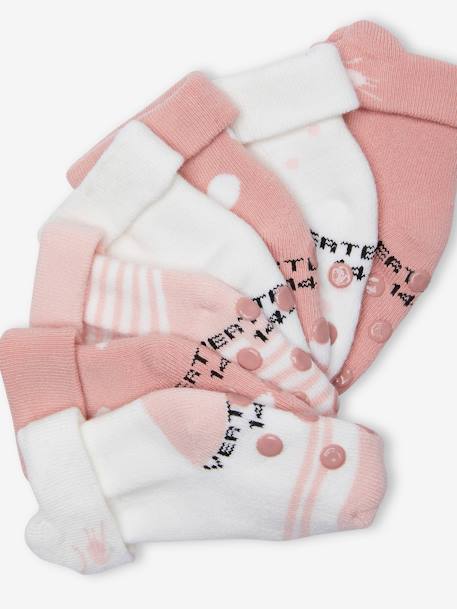 Lot de 7 paires de chaussettes 'chat' bébé fille BASICS rose 4 - vertbaudet enfant 