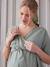 Robe courte cache-coeur grossesse et allaitement vert sauge 3 - vertbaudet enfant 