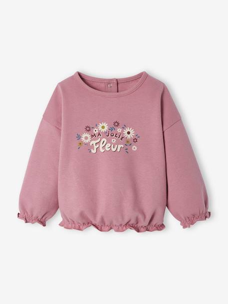 Sweat imprimé bébé mauve 4 - vertbaudet enfant 