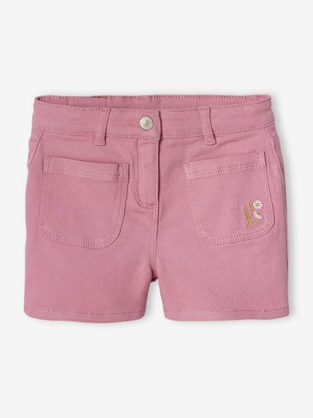 Fille-Short-Short brodé fleurs irisée fille