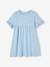 Robe manches courtes en broderie anglaise fille bleu grisé+pêche 1 - vertbaudet enfant 