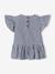 Blouse volantée à carreaux vichy fille carreaux marine 2 - vertbaudet enfant 