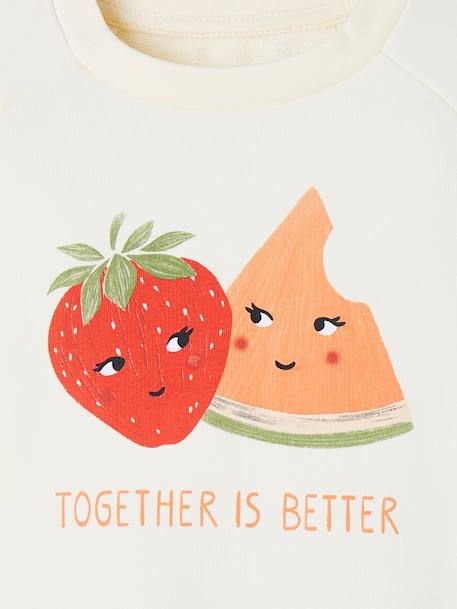 Sweat motifs fruits fille écru 4 - vertbaudet enfant 