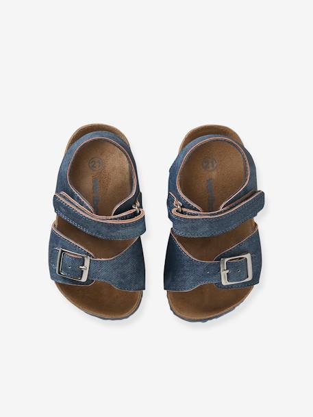 Sandales effet jean bébé bleu 4 - vertbaudet enfant 