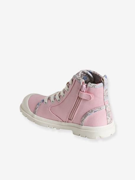 Baskets montantes lacées et zippées enfant rose 6 - vertbaudet enfant 