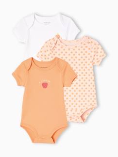 Bébé-Body-Lot de 3 bodies manches courtes bébé emmanchure américaine