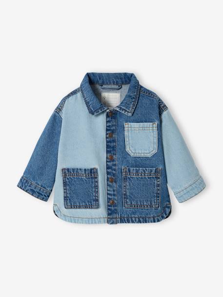 Veste en denim contrasté bébé stone 3 - vertbaudet enfant 