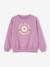 Sweat motif fleur fille animation en bouclettes mauve 3 - vertbaudet enfant 