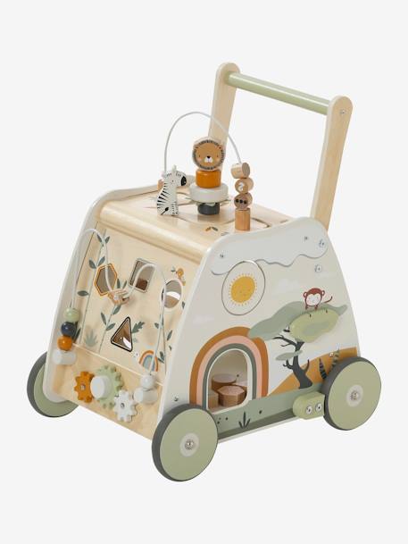 Chariot de marche multi-activités Tanzanie en bois FSC® vert 1 - vertbaudet enfant 