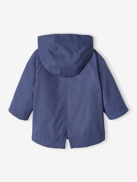 Parka 3 en 1 bébé avec blouson amovible en molleton bleu ardoise 3 - vertbaudet enfant 