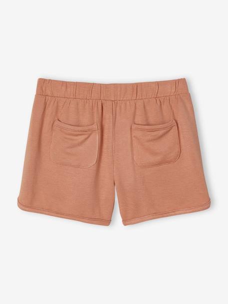 Short sport Basics fille en molleton marine foncé+rose+terracotta 10 - vertbaudet enfant 