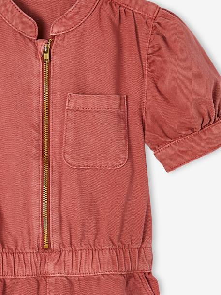 Robe zippée manches boules fille terracotta 3 - vertbaudet enfant 