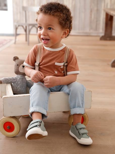 Jean en denim bébé avec bretelles amovibles denim bleached 3 - vertbaudet enfant 