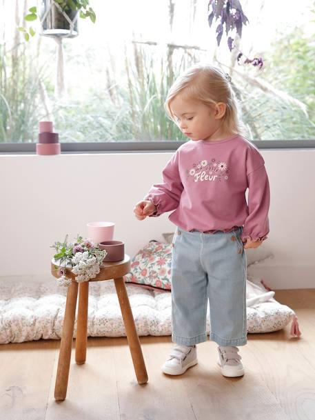 Sweat imprimé bébé mauve 9 - vertbaudet enfant 