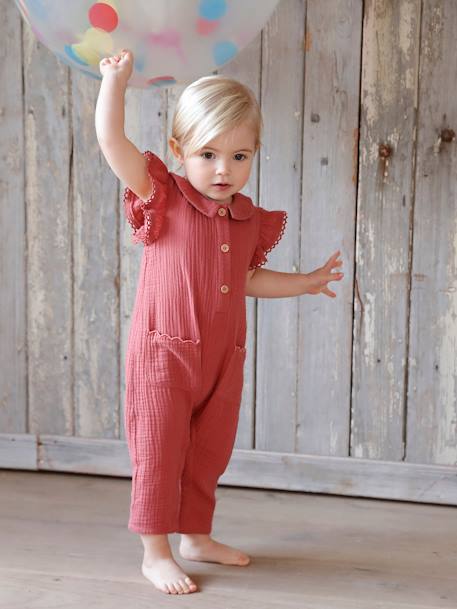 Combinaison bébé en gaze de coton  - vertbaudet enfant