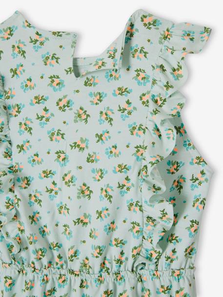 Robe imprimée à volants fille bleu ciel+rose+vert imprimé 4 - vertbaudet enfant 