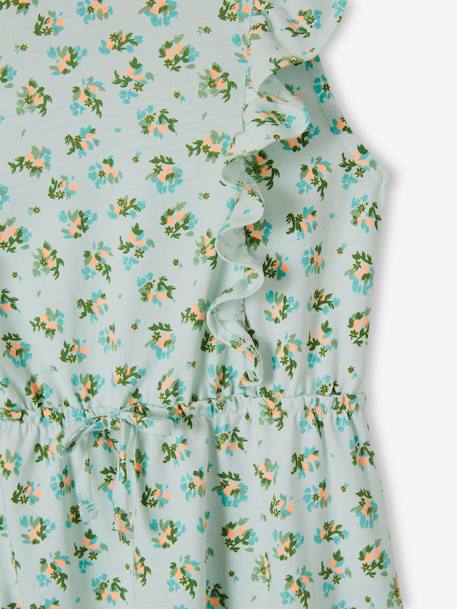 Robe imprimée à volants fille bleu ciel+rose+vert imprimé 3 - vertbaudet enfant 