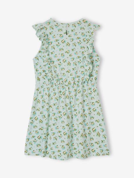 Robe imprimée à volants fille bleu ciel+rose+vert imprimé 2 - vertbaudet enfant 