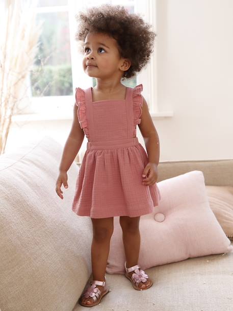 Bébé-Robe-salopette en gaze de coton bébé