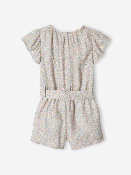 Combi-short fille beige imprimé fleurs roses+blanc imprimé+écru 15 - vertbaudet enfant 