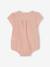 Body bébé personnalisable en gaze de coton ouverture naissance rose poudré 2 - vertbaudet enfant 