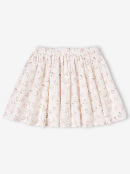 Jupe de cérémonie à fleurs fille blanc imprimé+écru 7 - vertbaudet enfant 