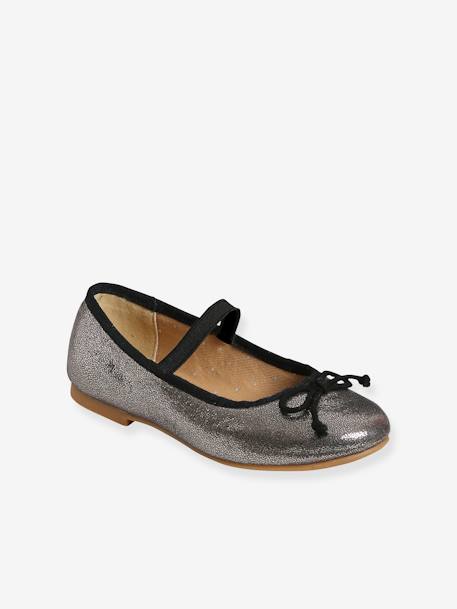 Ballerines irisées fille anthracite 1 - vertbaudet enfant 