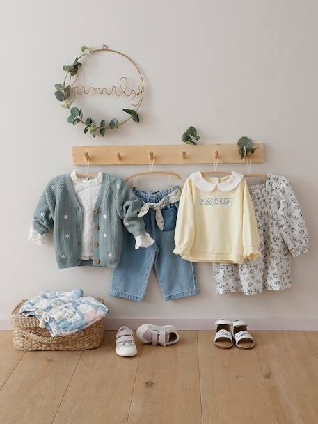 Robe à smocks bébé fleuri blanc 6 - vertbaudet enfant 