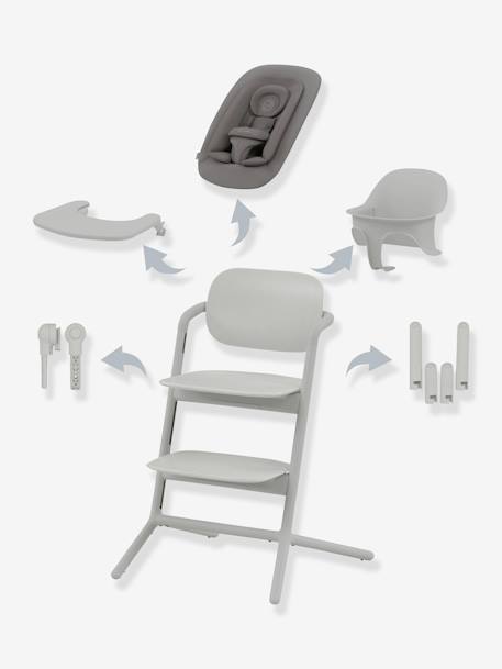 Set 4-en-1 chaise haute évolutive avec transat Cybex Lemo 2 Sand white+Stone blue+Stunning black+Suede grey 28 - vertbaudet enfant 