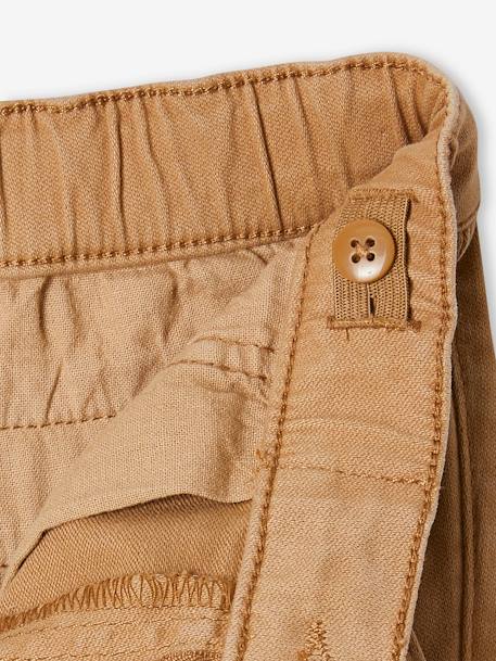 Pantalon esprit chino facile à enfiler garçon beige+encre+VERT 5 - vertbaudet enfant 